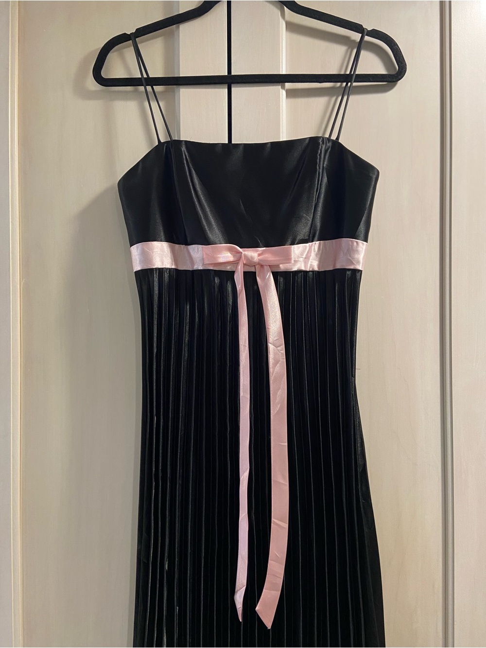 Satin Gunne Sax Evening Gown Pleated Dress